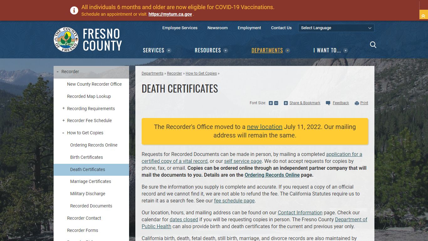 Death Certificates | County of Fresno