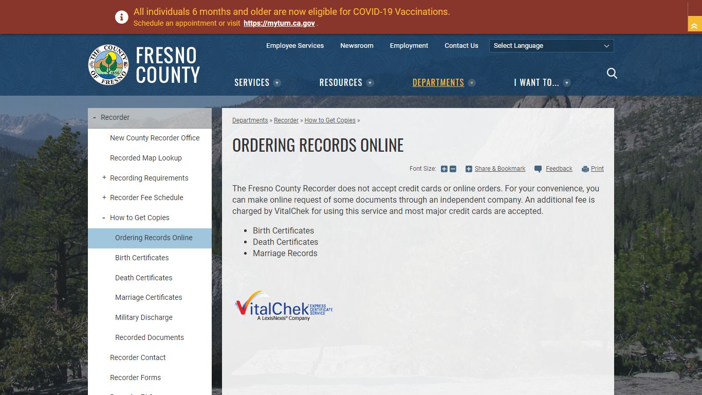 Ordering Records Online | County of Fresno